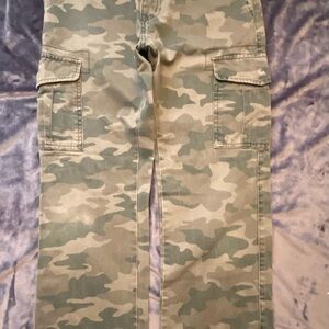 Levi's Green Camouflage Straight Jeans